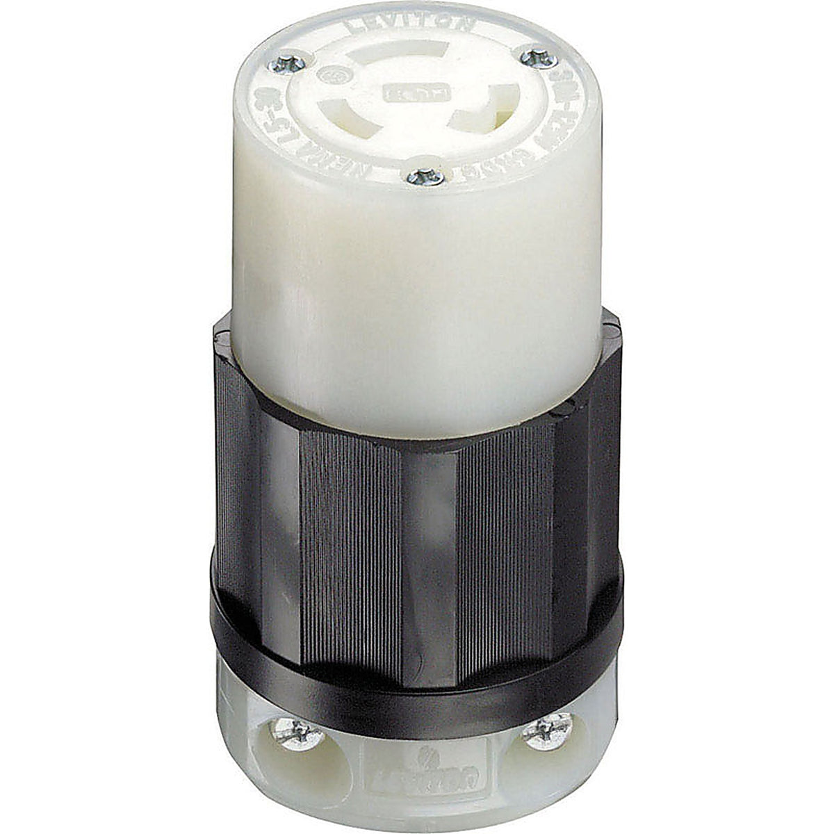 Leviton - 02613-0PB - Industrial Nylon Curved Blade/Ground Locking Connector L5-30R 16-8 AWG 2 Pole 3 Wire Bagged