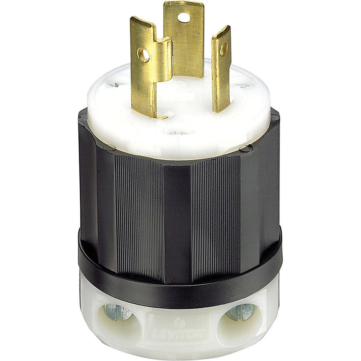 Leviton - 02611-0PB - Industrial Nylon Grounding Plug L5-30P 2 Pole 3 Wire Bagged