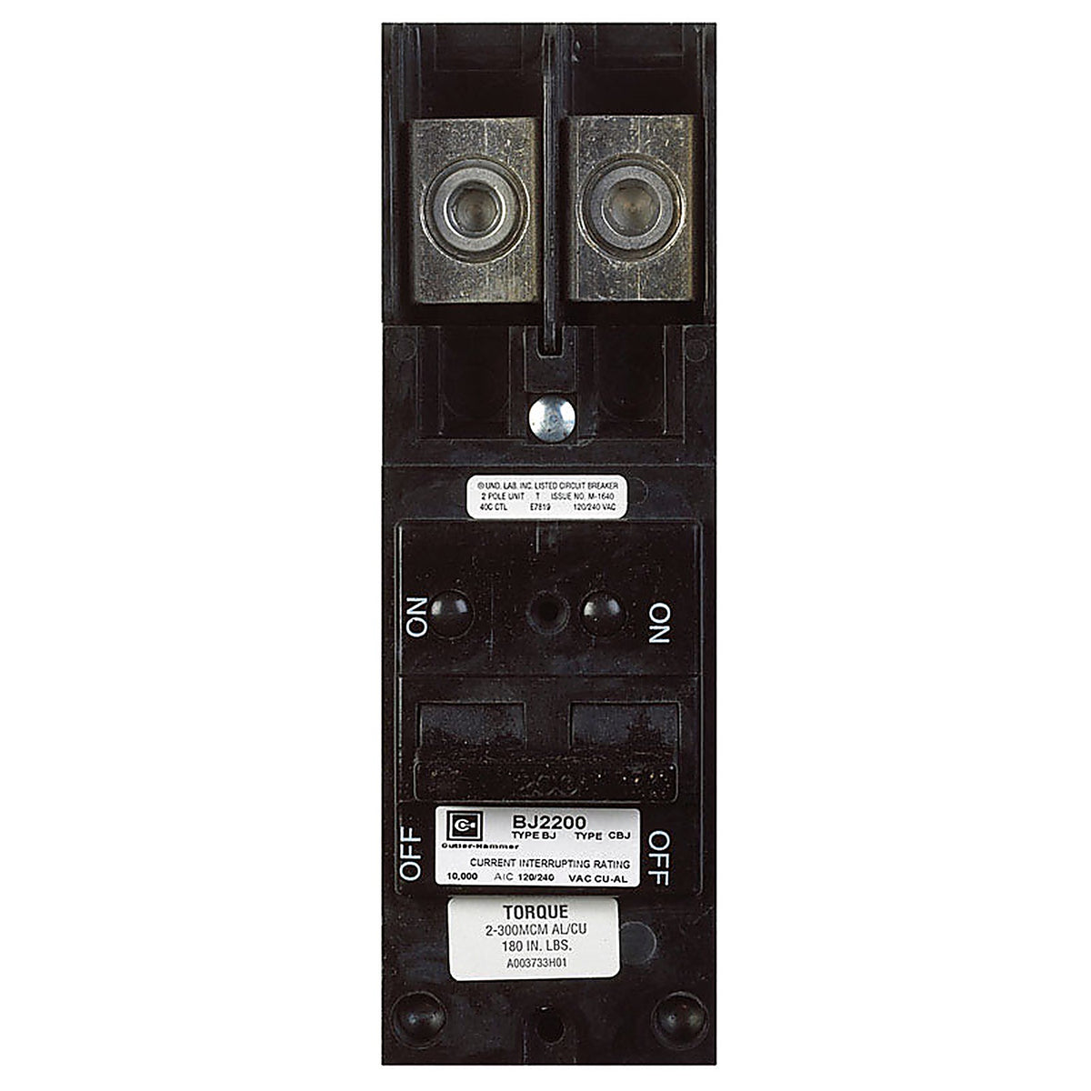 Eaton - BJ2200 - Cutler-Hammer 200 amps Plug In 2-Pole Circuit Breaker