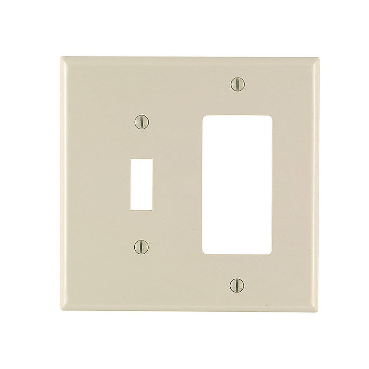 Leviton - PJ126-00T - Almond 2 gang Nylon Decorator/Toggle Wall Plate 1 pk