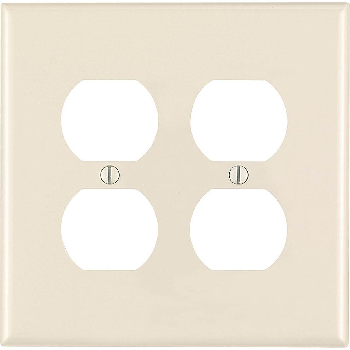 Leviton - 0PJ82-00T - Midway Almond 2 gang Nylon Duplex Outlet Wall Plate - 1/Pack
