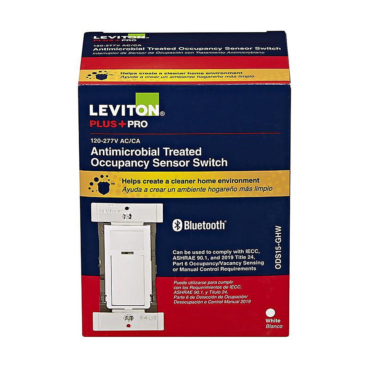 Leviton - ODS10-IHW - Decora 10 amps Motion Sensor Switch White - 1/Pack