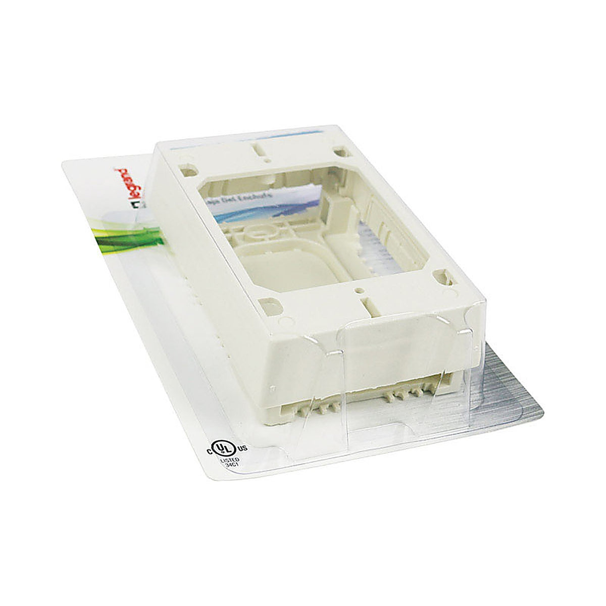 Legrand - NM2 - Wiremold 1.6 in. Rectangle Plastic 1 gang Outlet Box Ivory