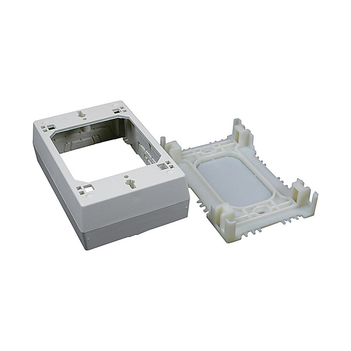 Legrand - NM3 - Wiremold 1-7/16 in. Rectangle Plastic 1 gang Outlet Box Ivory