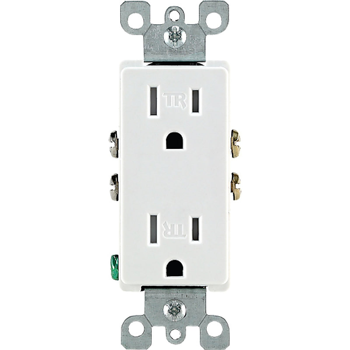 Leviton - T5325-00W - Decora 15 amps 125 volt Duplex White Outlet 5-15R - 1/Pack