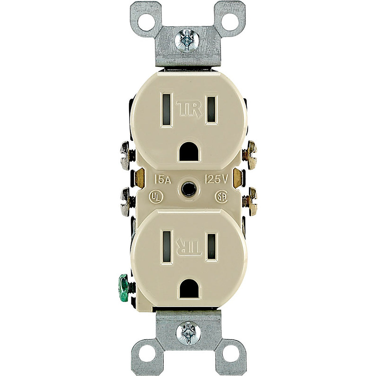 Leviton - T5320-00I - 15 amps 125 volt Duplex Ivory Tamper Resistant Outlet 5-15R - 1/Pack