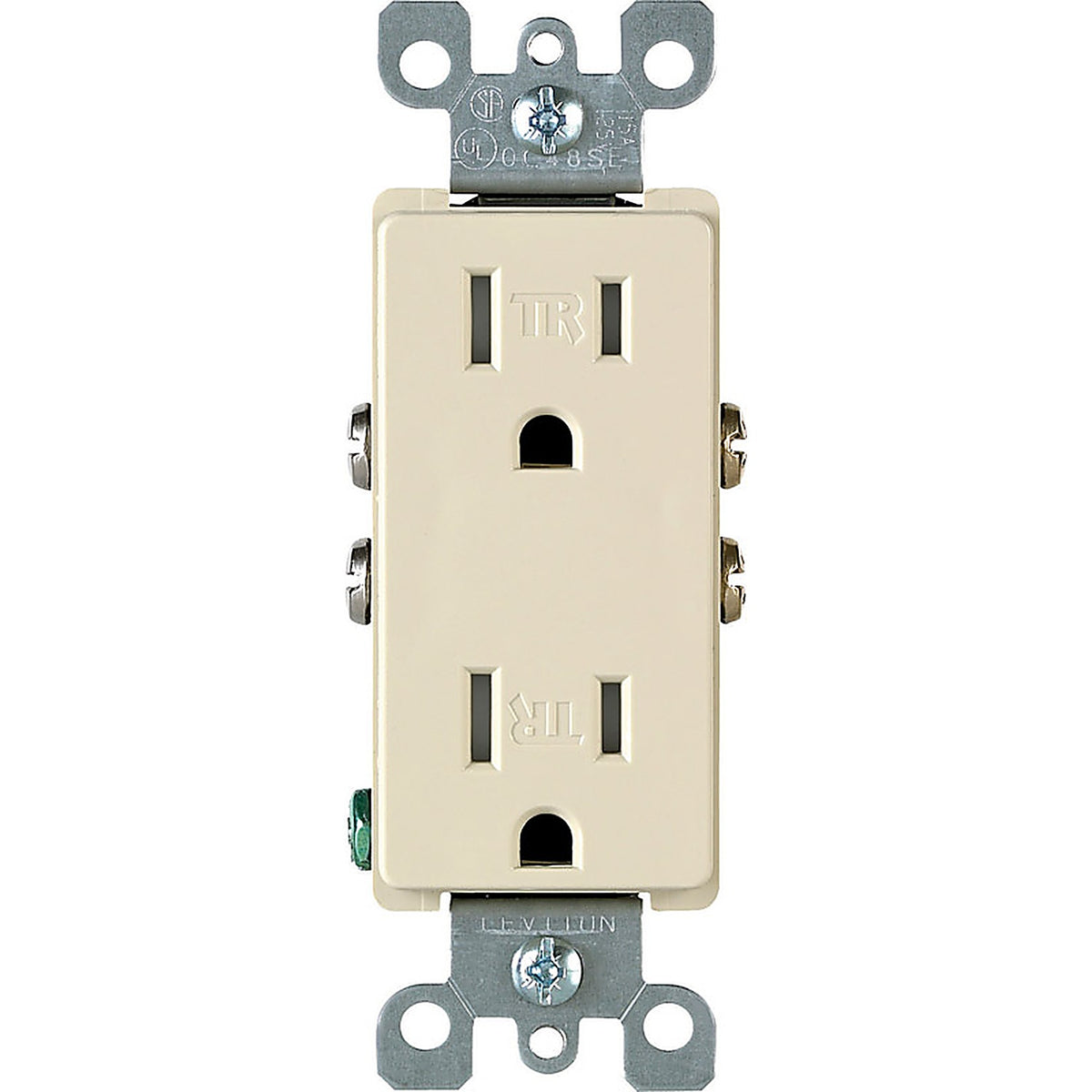 Leviton - T5325-0DI - Decora 15 amps 125 volt Duplex Ivory Outlet 5-15R - 1/Pack