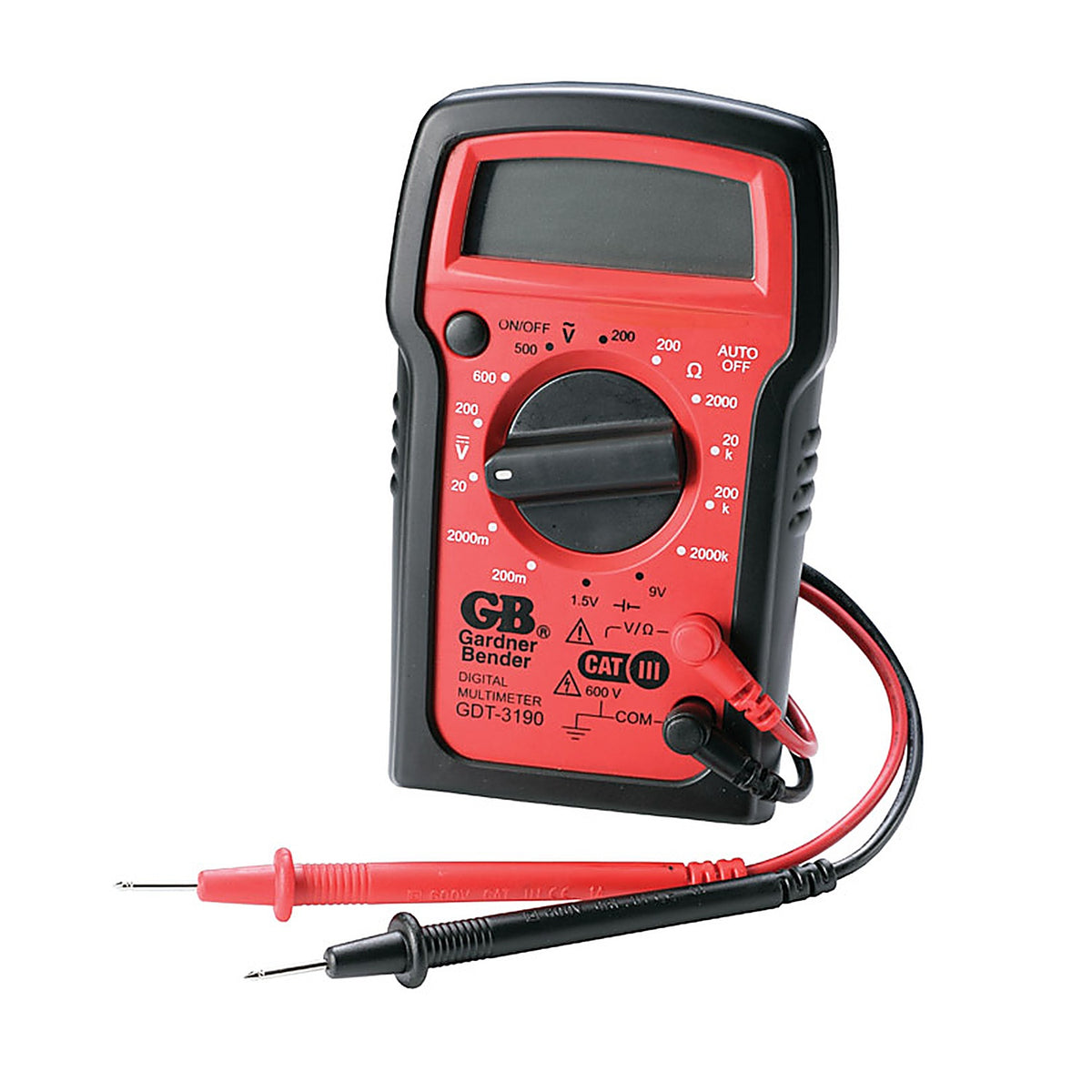 Gardner Bender - GDT-3190 - 500 VAC, 600 VDC 2 meg Ohm, Digital Multimeter - 1/Pack