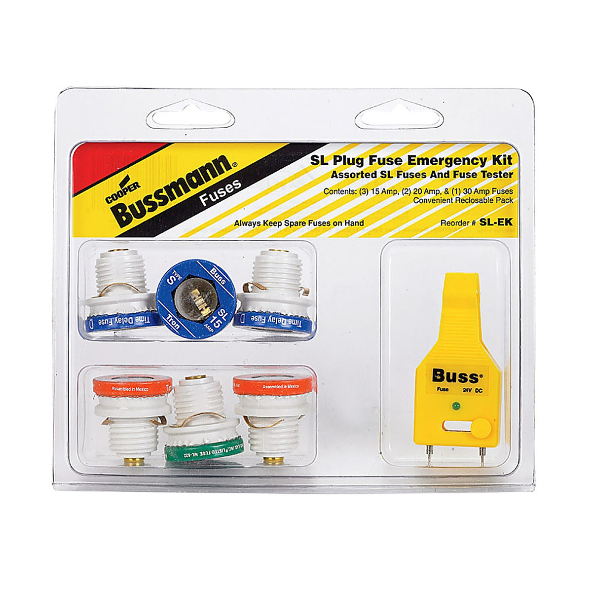 Bussmann - SL-EK - 30 amps Plug Fuse Kit 7 pk