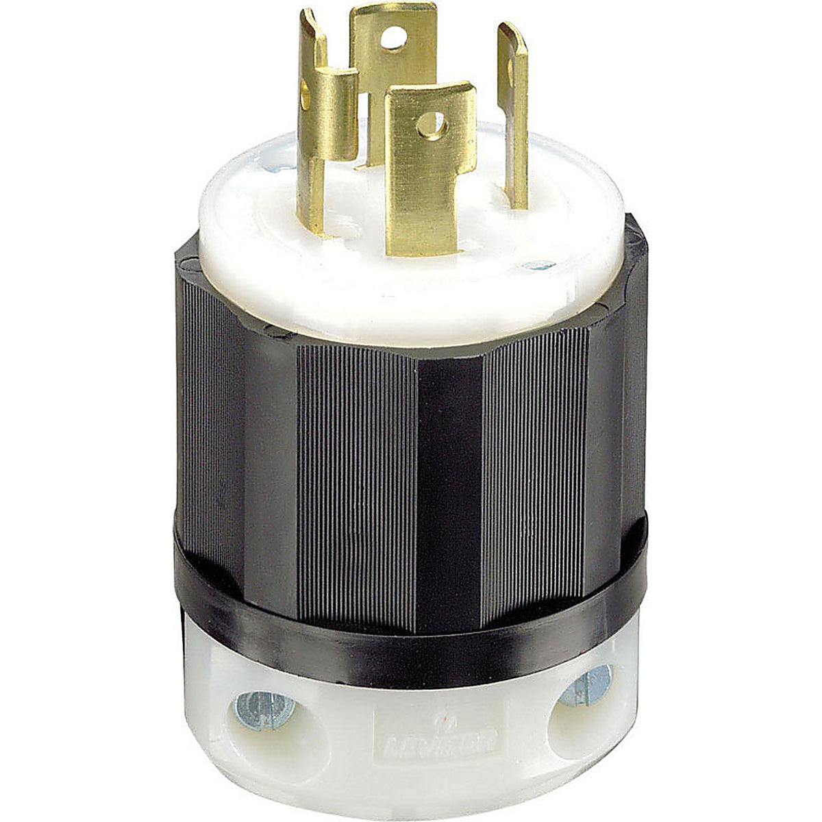 Leviton - 02711-0PB - Industrial Nylon Curved Blade/Ground Locking Plug L14-30P 14-8 AWG 3 Pole 4 Wire Bagged