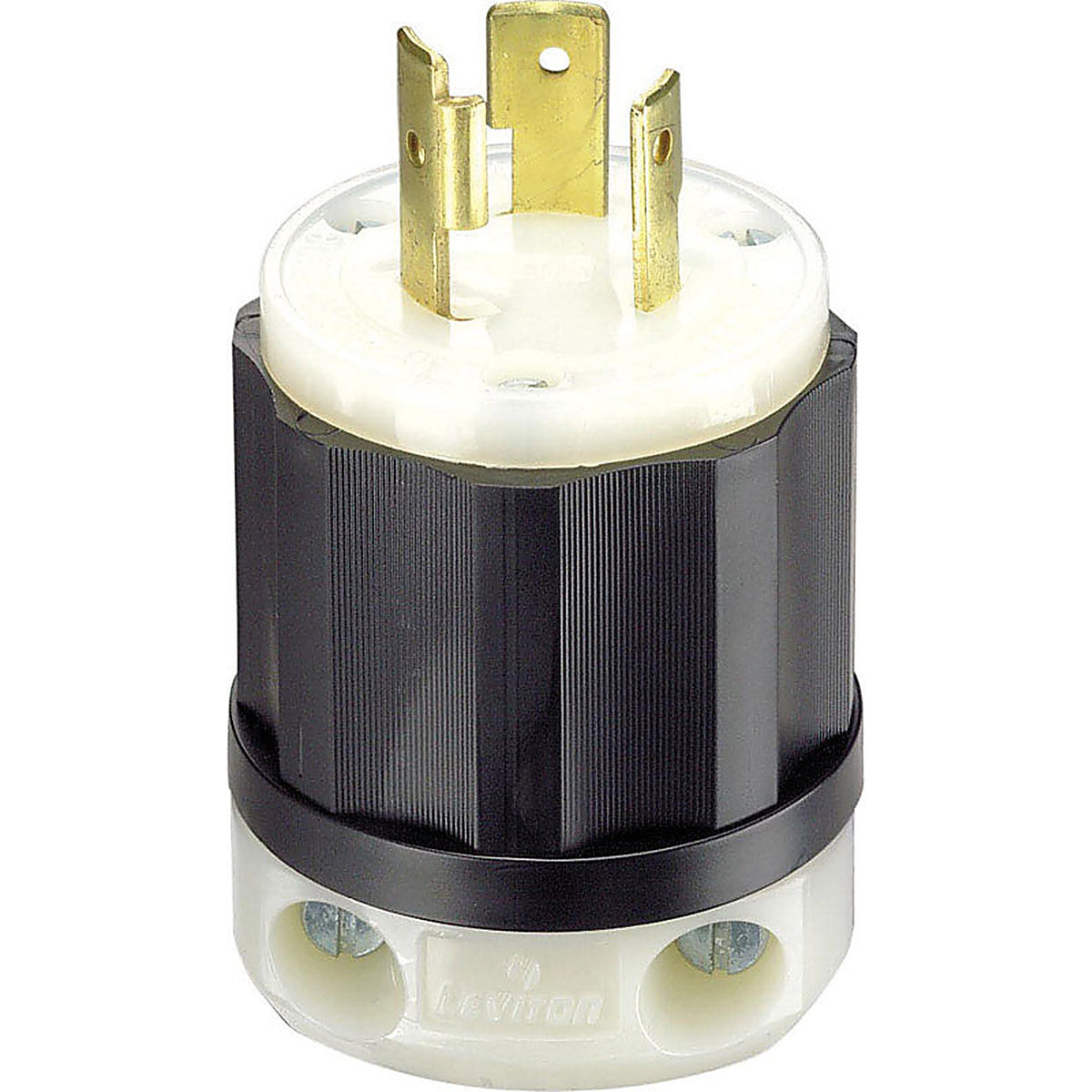 Leviton - 02311-0PB - Industrial Nylon Grounding Plug L5-20P 16-10 AWG 2 Pole 3 Wire Bagged