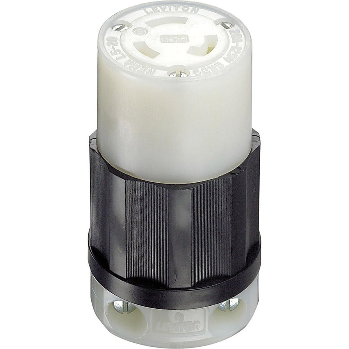 Leviton - 02313-000 - Industrial Nylon Curved Blade/Ground Locking Connector L5-20R 16-10 AWG 2 Pole 3 Wire