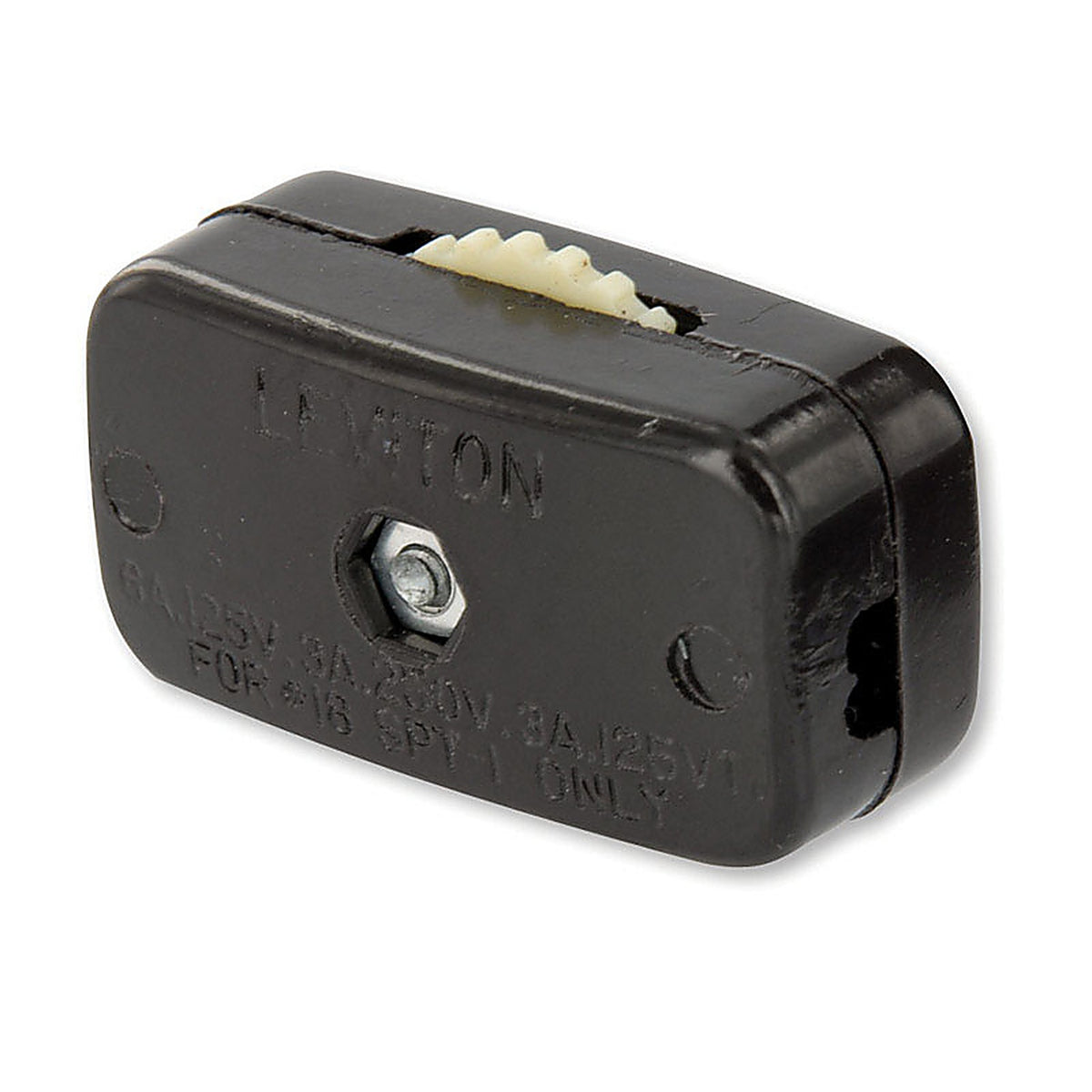 Leviton - C30-00423-03K - 6 amps Single Pole Feed Through Switch Black - 1/Pack