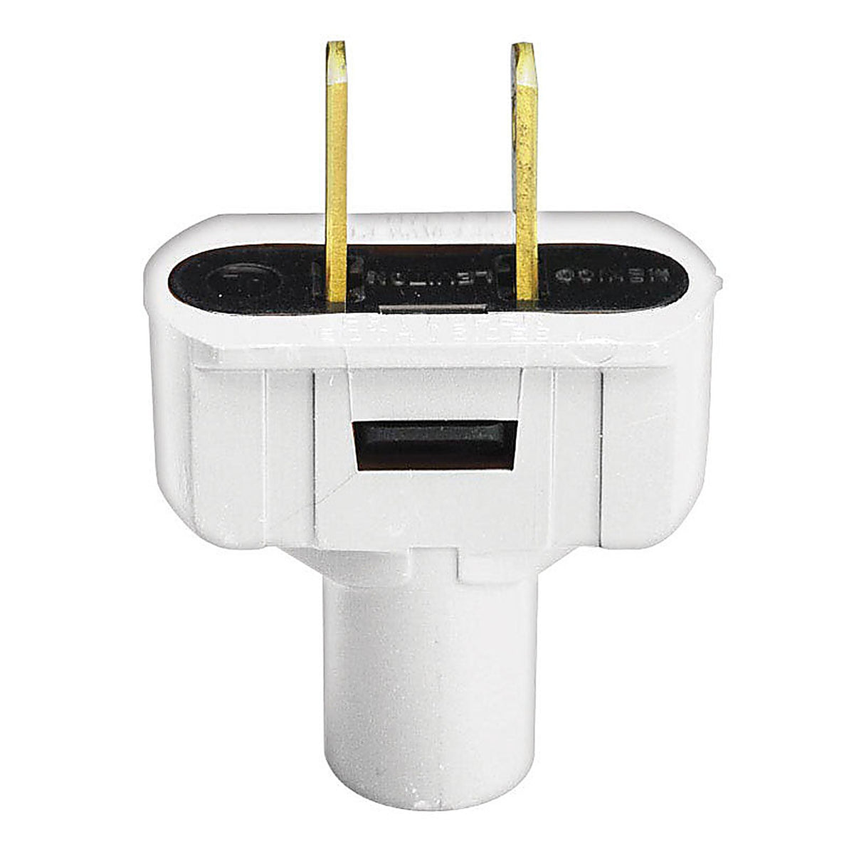 Leviton - C22-48643-00W - Residential Vinyl Straight Blade Plug 1-15P 18-14 AWG 2 Pole 2 Wire