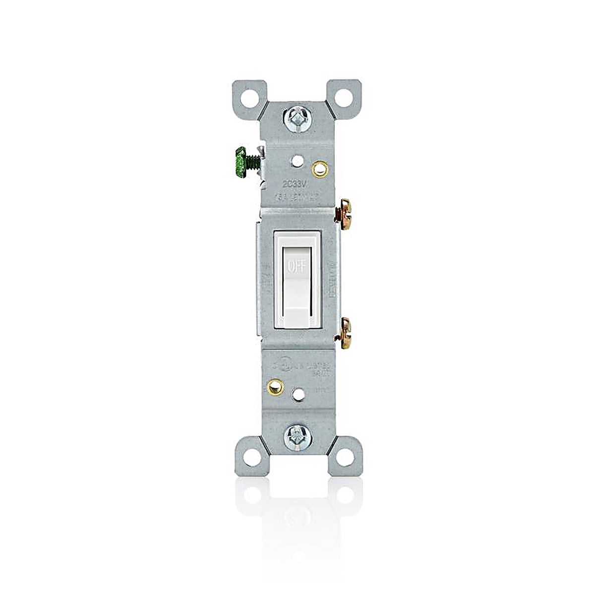 Leviton - C22-01451-02W - 15 amps Toggle Switch White 1 pk