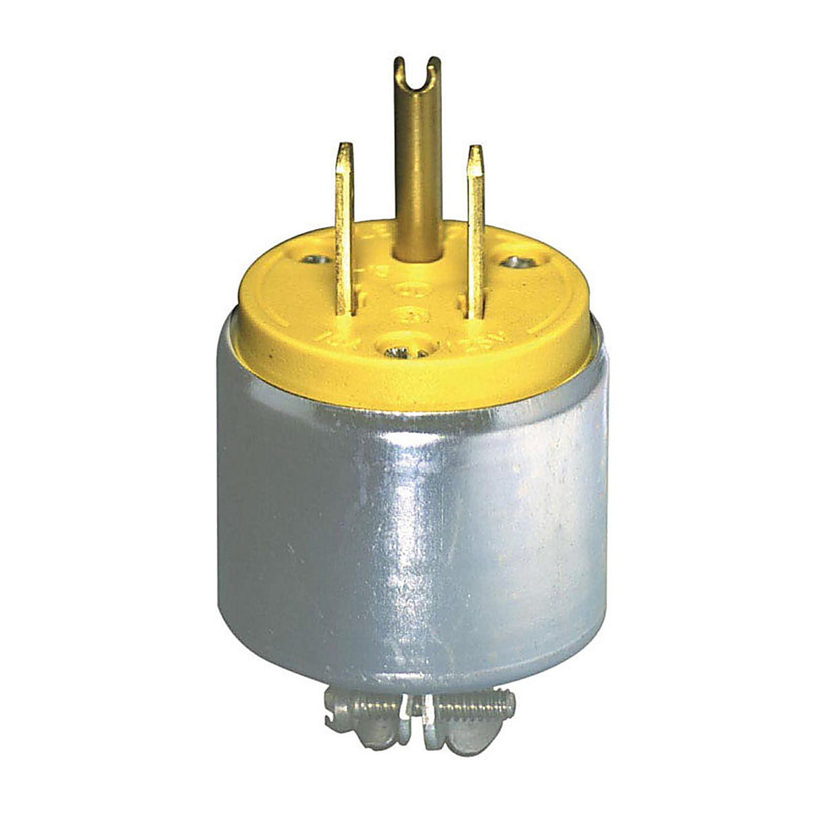 Leviton - C30-515PA-000 - Commercial Armored Ground/Straight Blade Plug 5-15P 18-12 AWG 2 Pole 3 Wire Carded