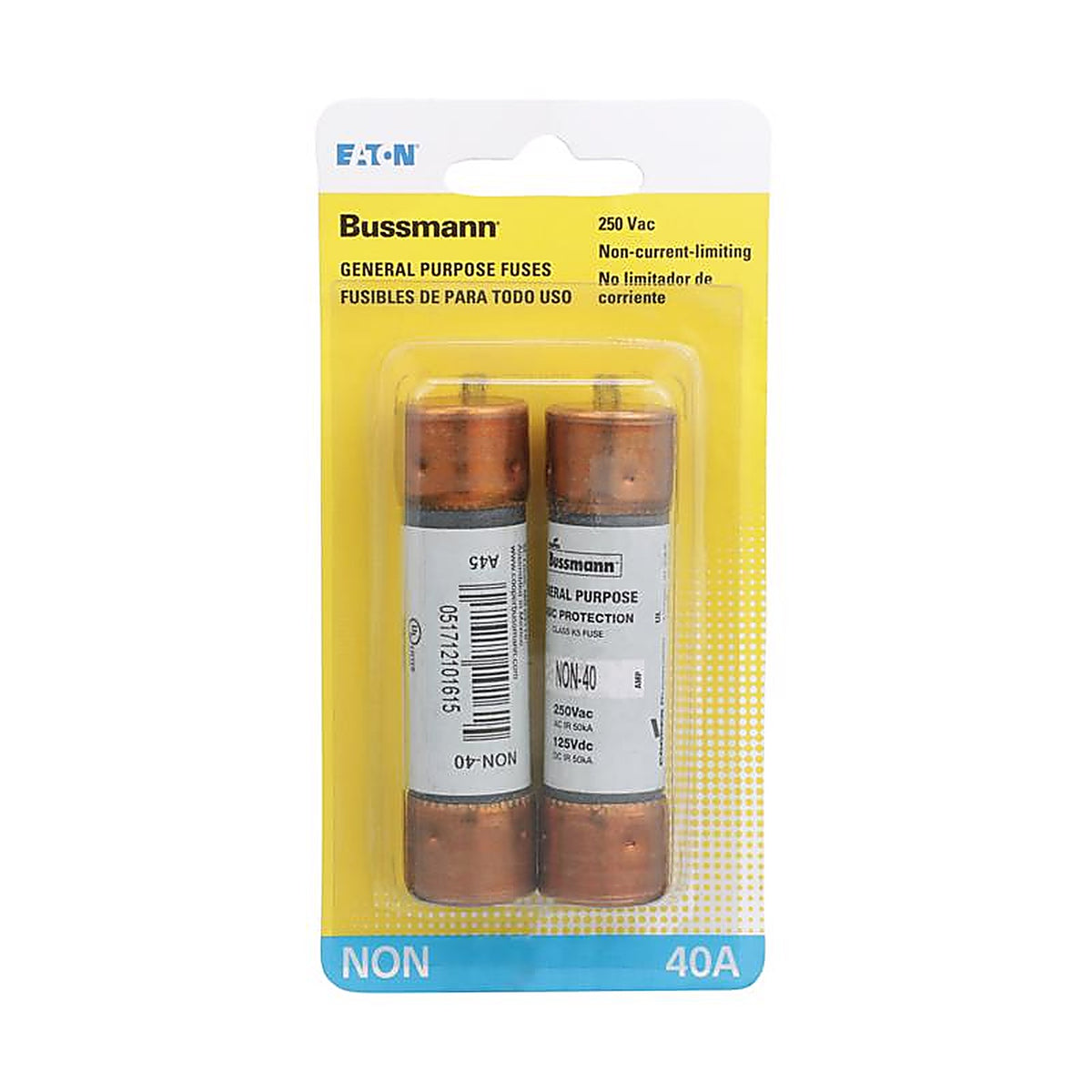Bussmann - BP/NON-40 - 40 amps One-Time Fuse - 2/Pack