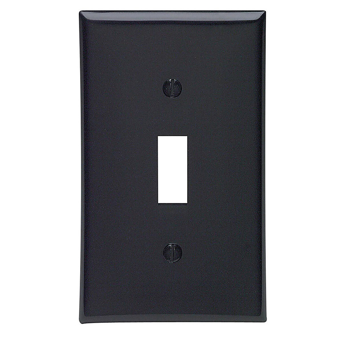 Leviton - 80701-00E - Black 1 gang Nylon Toggle Wall Plate 1 pk