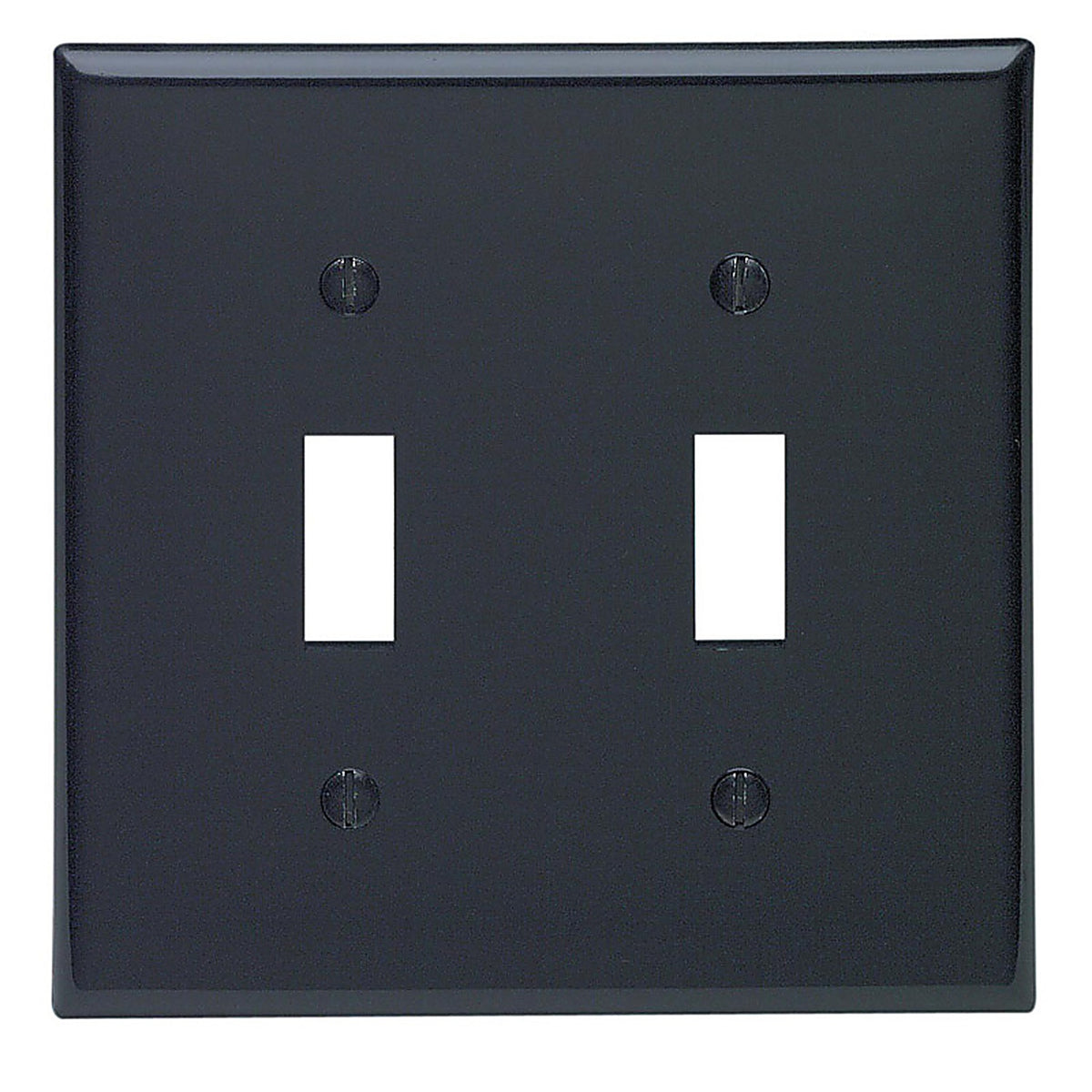 Leviton - 80709-00E - Black 2 gang Nylon Toggle Wall Plate 1 pk