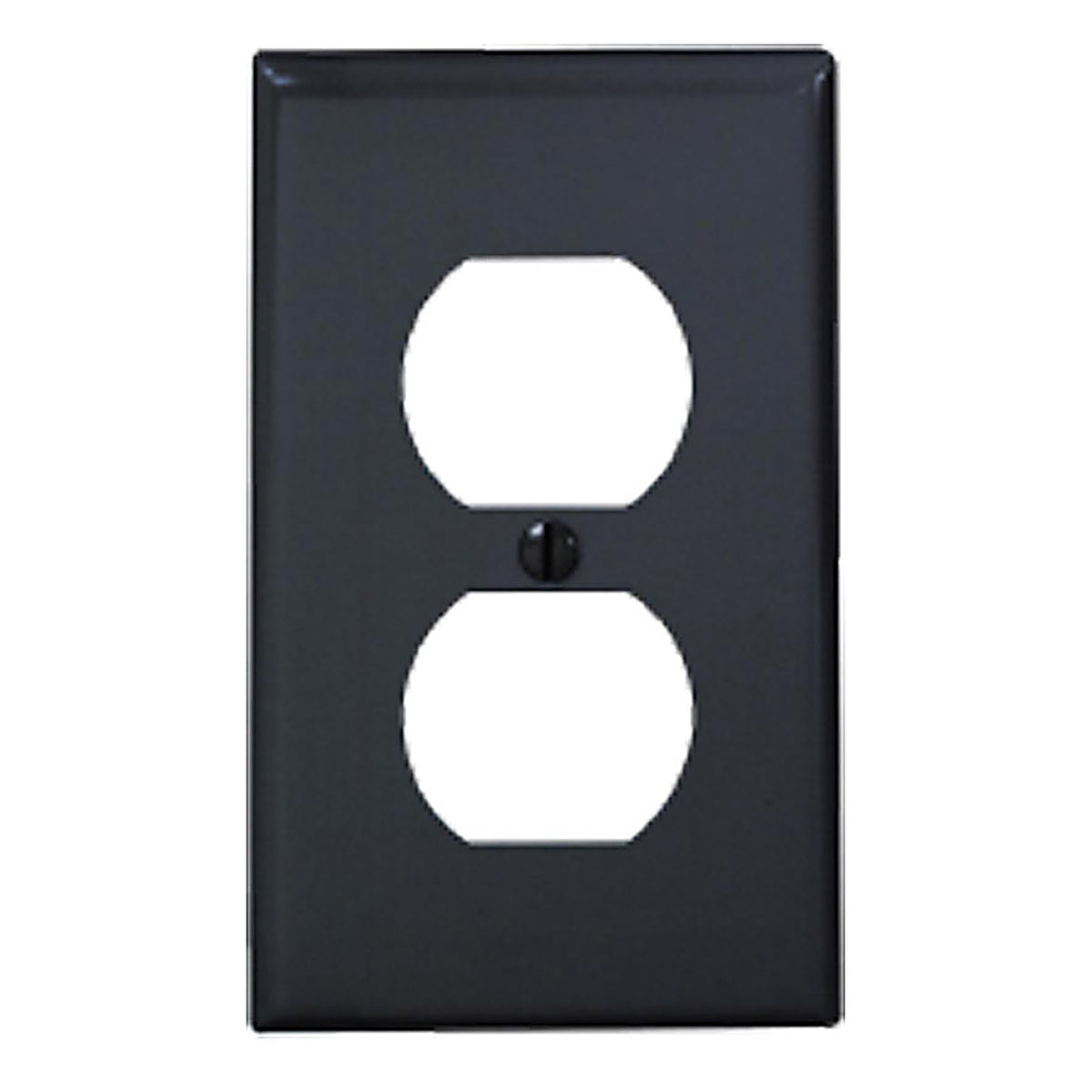 Leviton - 80703-00E - Black 1 gang Nylon Duplex Wall Plate 1 pk