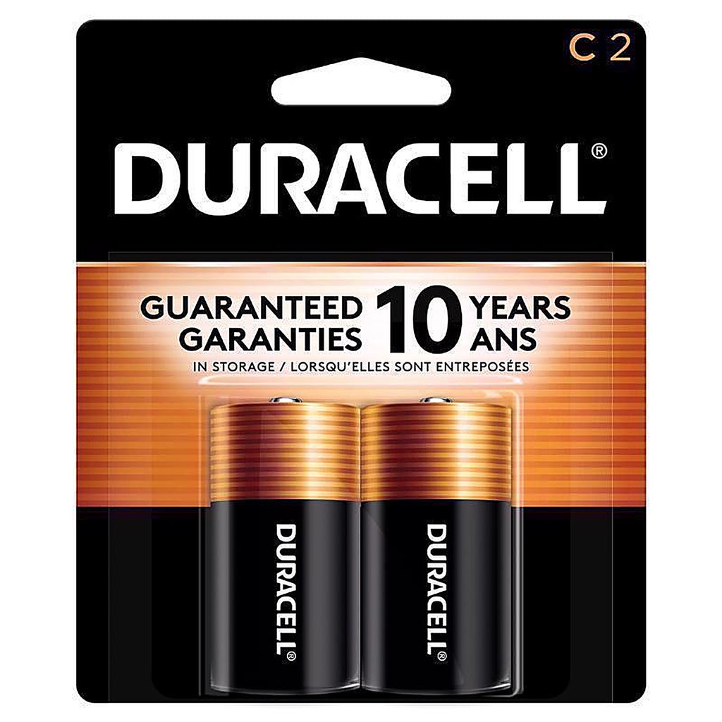 Duracell - MN1400B2Z - Coppertop C Alkaline Batteries 2 pk Carded