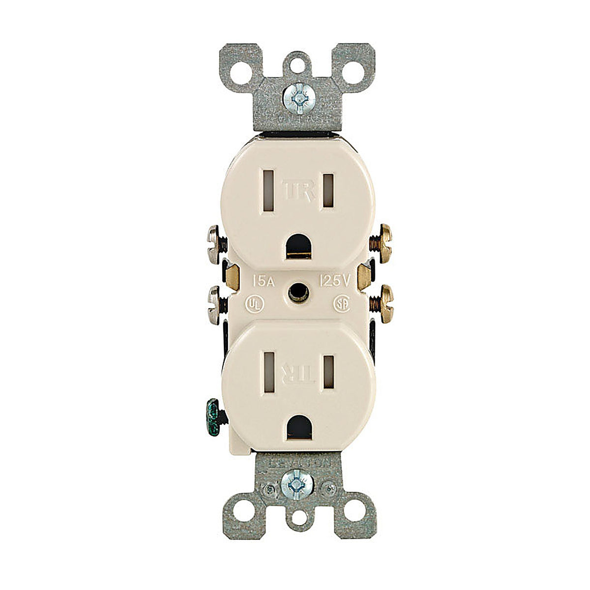 Leviton - T5320-TMP - 15 amps 125 volt Duplex Light Almond Outlet 5-15R - 10/Pack