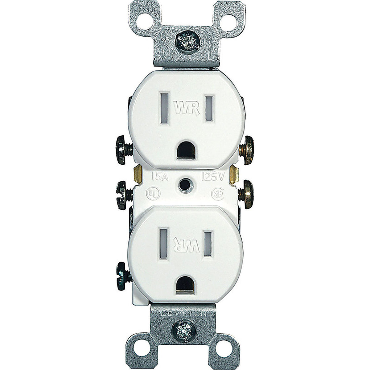Leviton - W5320-T0W - 15 amps 125 volt Duplex White Outlet 5-15R - 1/Pack