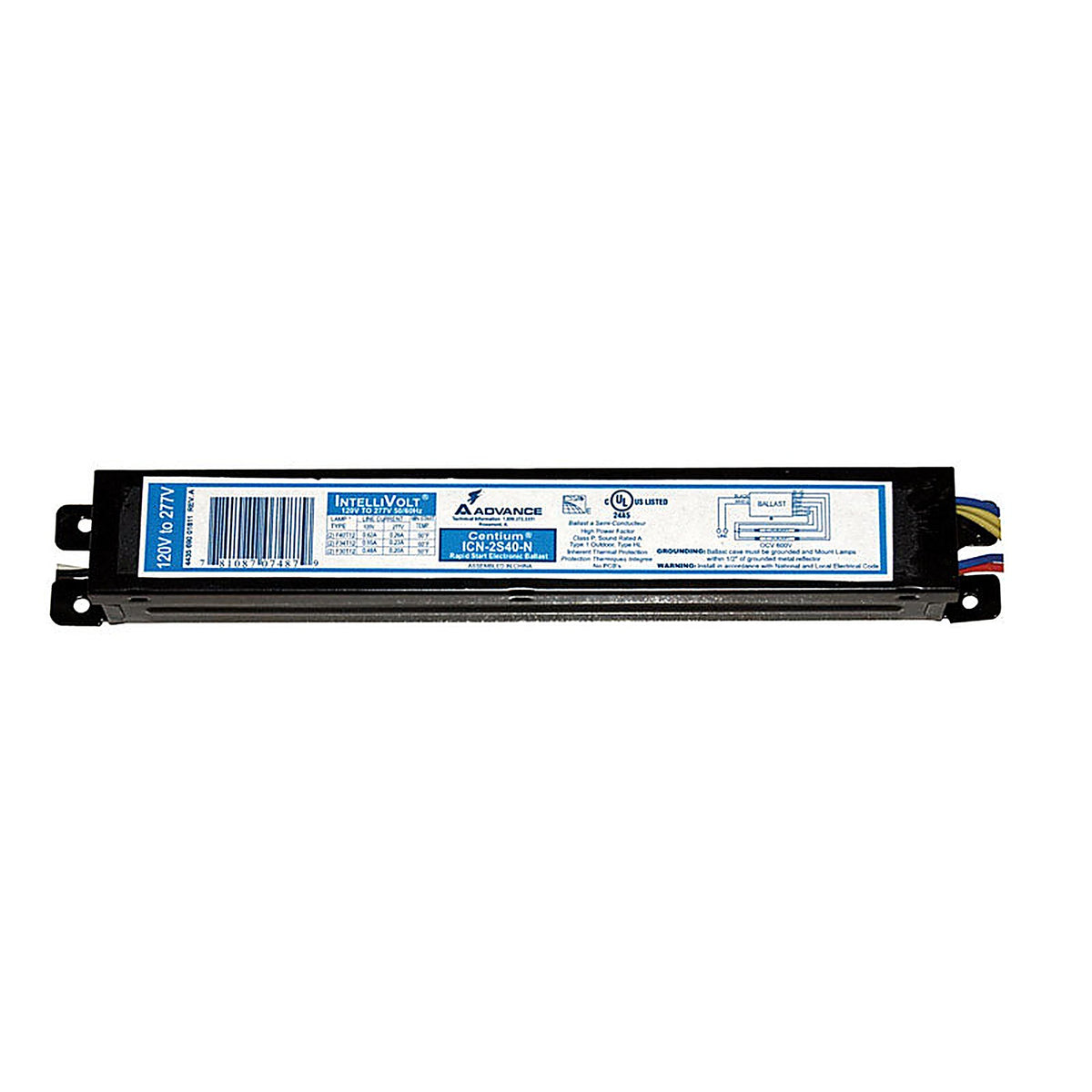 Philips - ICN2S40N35I - Advance 34 W 120 V 2 lights Fluorescent Ballast For T12