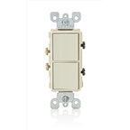 Leviton - 05634-0TS - Decora 15 amps Single Pole Combination AC Quiet Switch Light Almond - 1/Pack