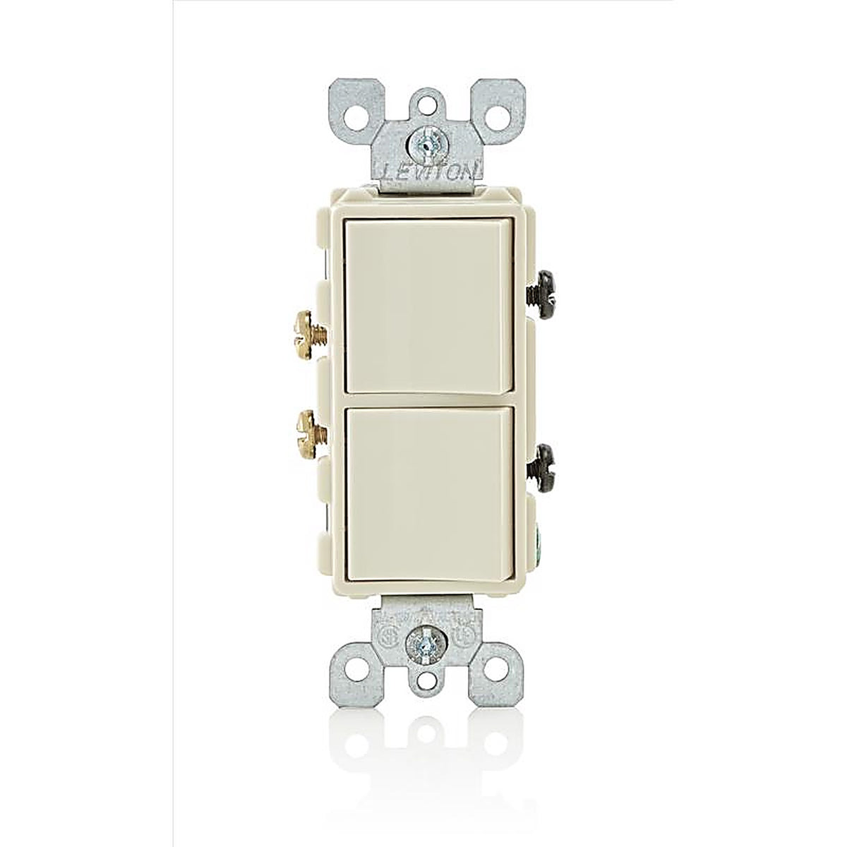 Leviton - 05634-0TS - Decora 15 amps Single Pole Combination AC Quiet Switch Light Almond - 1/Pack