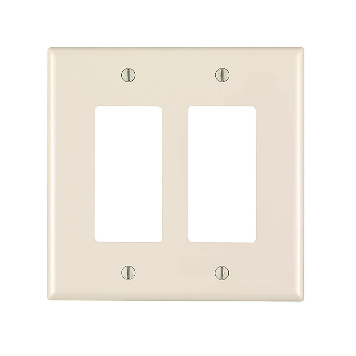 Leviton - PJ262-00T - Decora Light Almond 2 gang Nylon Duplex Wall Plate - 1/Pack