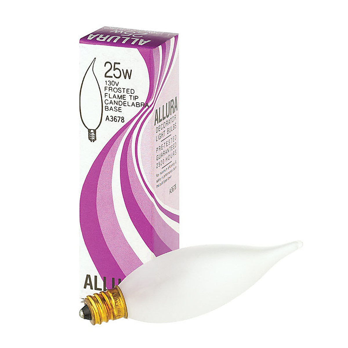 Satco - 03678 - ALLURA 25 W CA9 Chandelier Incandescent Bulb E12 (Candelabra) Soft White 1 pk