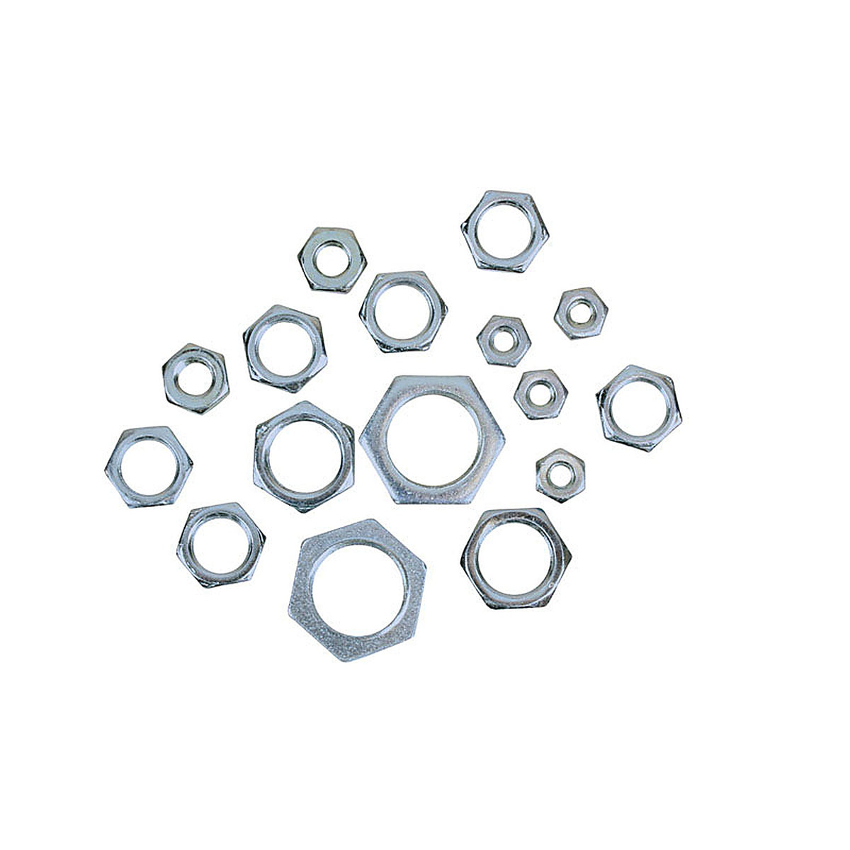 Jandorf - 60167 - HEX NUTS ASST STEEL PK16