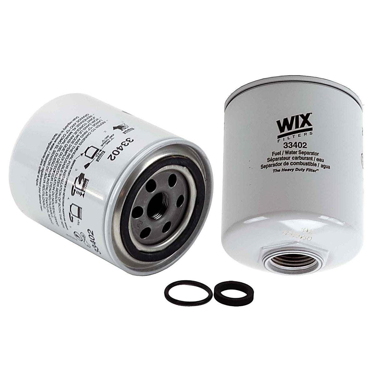 Wix Filters - 33402 - Wix Spin on Fuel Water Separator w/Open End Bottom