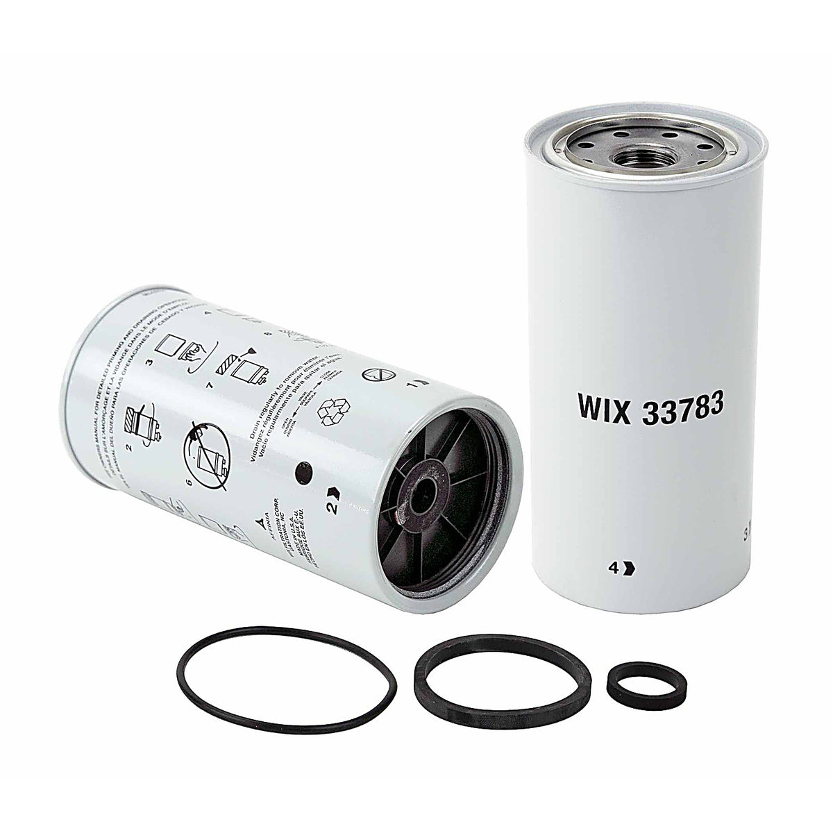 Wix Filters - 33783 - Wix Spin on Fuel Water Separator w/Open End Bottom