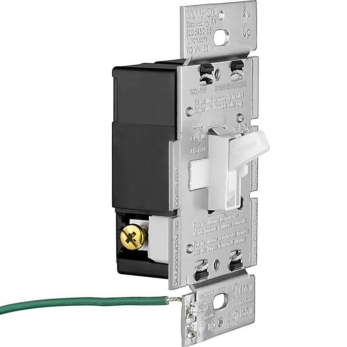 Lutron - TGCL-153PH-WH - Toggler White 150 watt 3-Way Dimmer Switch - 1/Pack