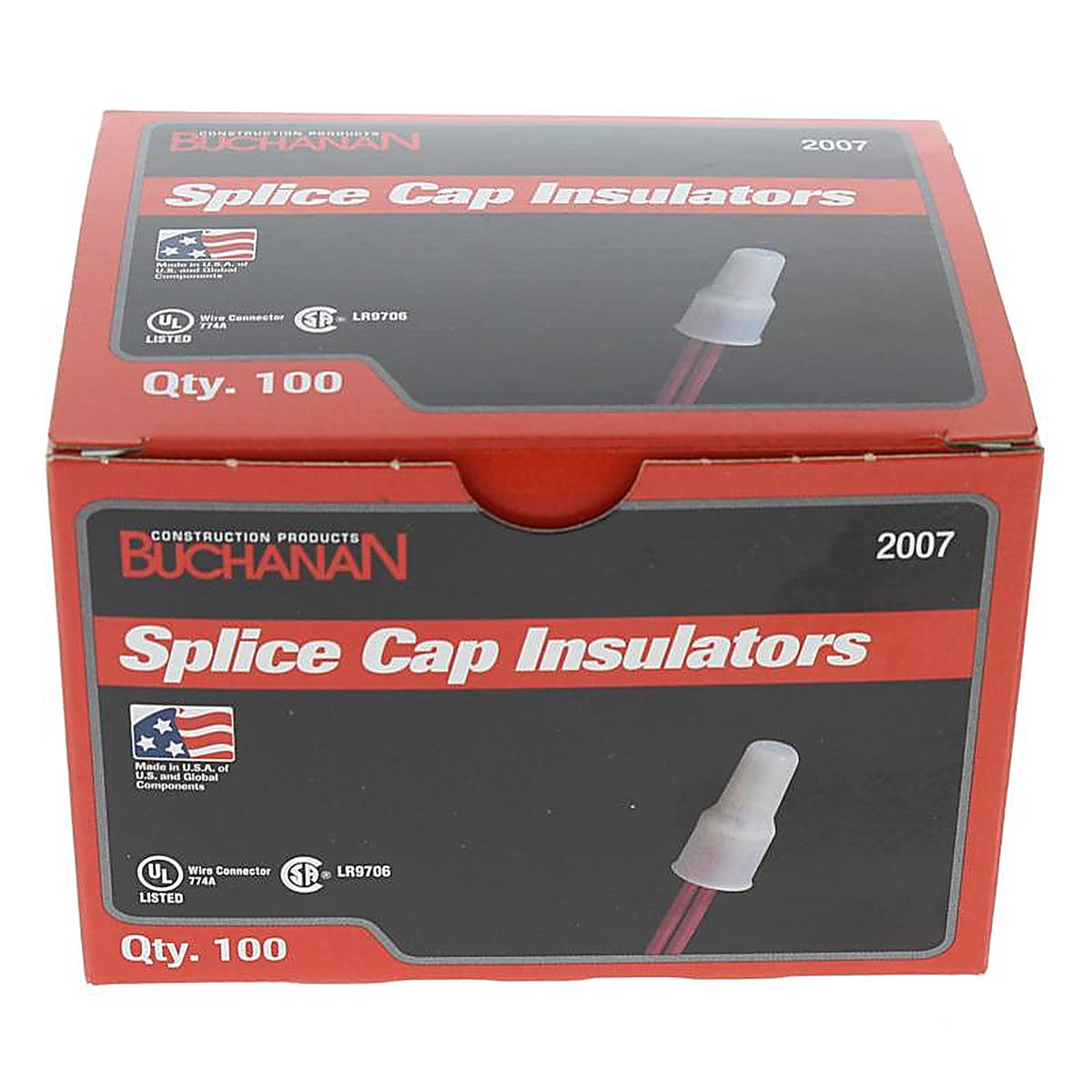Ideal - 2007 - Crimp-On Splice Cap Insulator 100 pk
