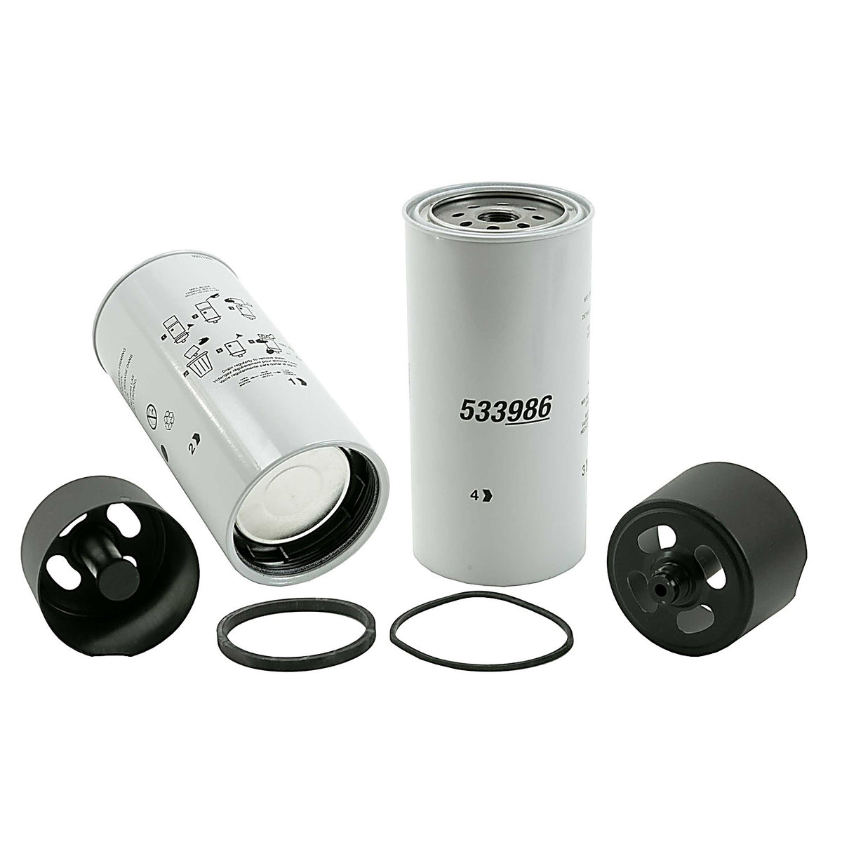 Wix Filters - 33986 - Wix Spin on Fuel Water Separator w/Open End Bottom