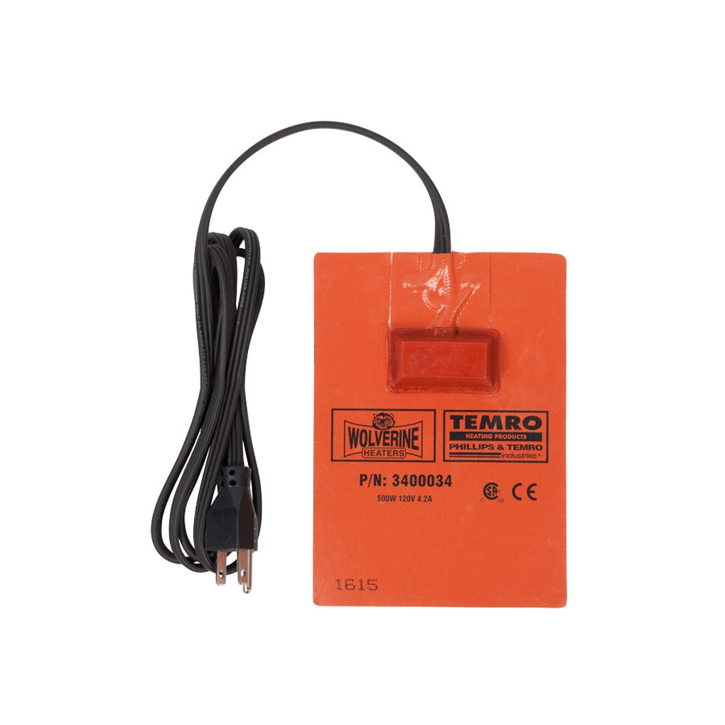 ZeroStart - 3400034 - Silicone Pad, Adhesive - 500W, 120V, 4.2A - 5in. x 7in. CSA/CE