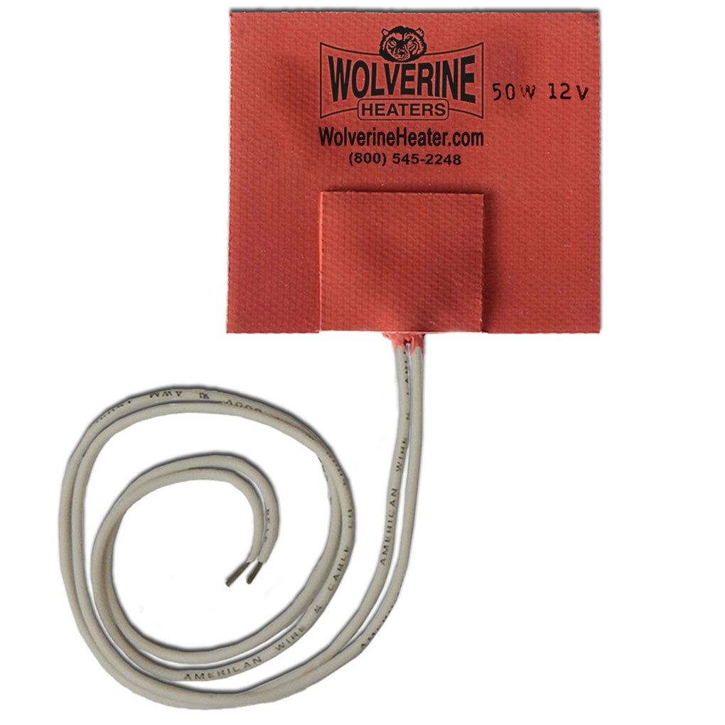 ZeroStart - 3400051 - Silicone Pad, Adhesive - 50W, 12Vdc, 4.1A - 3in. x 3in.