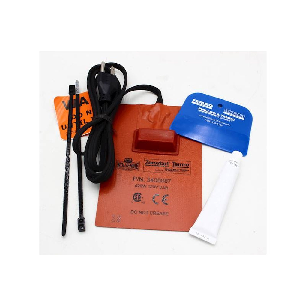 ZeroStart - 3400087 - Silicone Pad, Adhesive - 420W, 120V, 3.5A - 6-1/2in. x 4-1/2in. CSA/CE