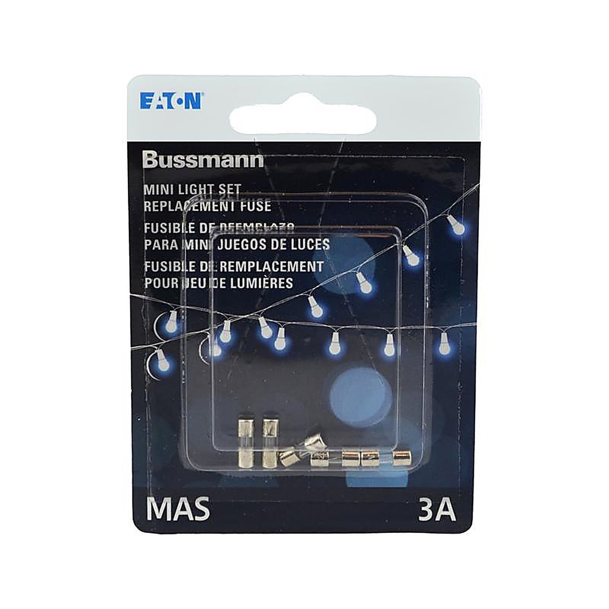 Bussmann - BP/MAS-3A - 3 amps Glass Tube Fuse - 5/Pack