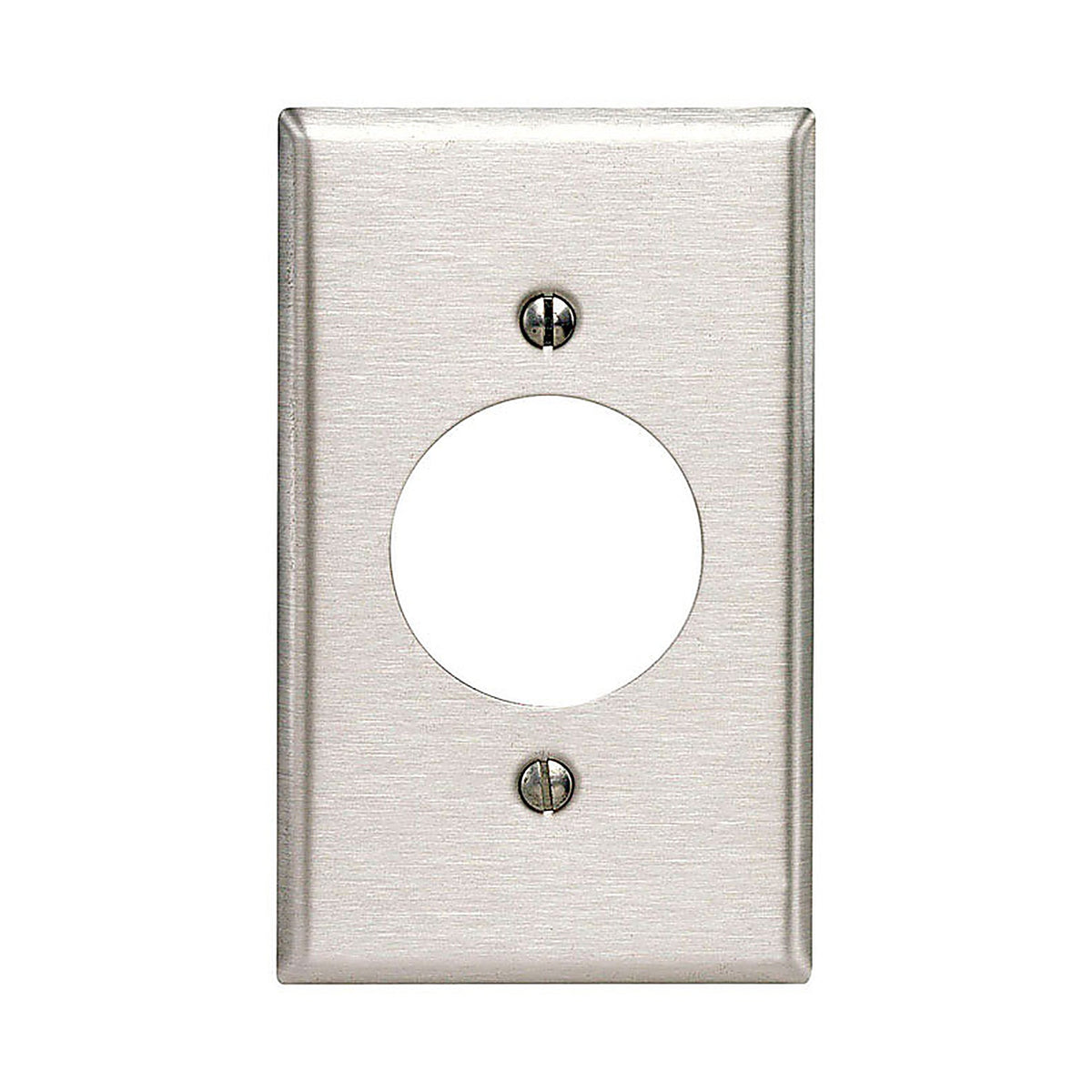 Leviton - 84020-040 - Commercial Silver 1 gang Stainless Steel Outlet Wall Plate - 1/Pack