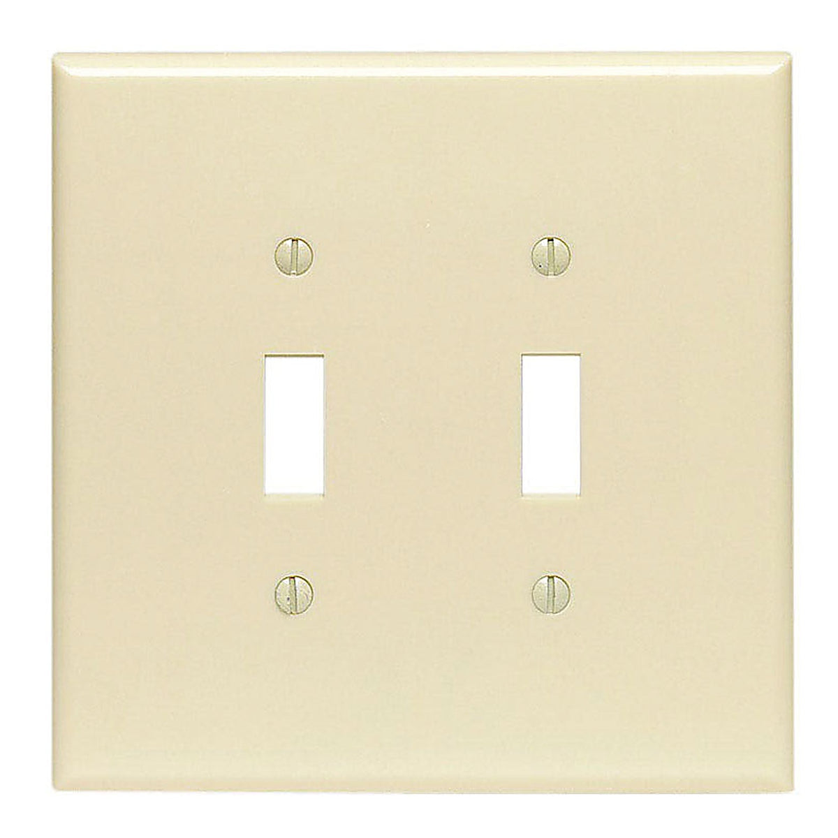 Leviton - 86109-000 - Ivory 2 gang Thermoset Plastic Toggle Wall Plate - 1/Pack