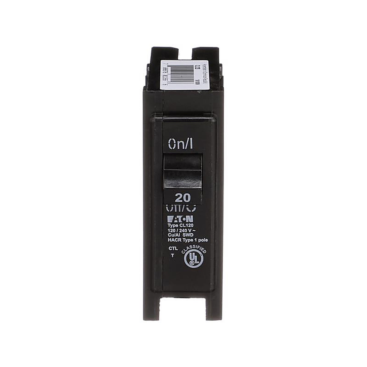 Eaton - CL120CS - 20 amps Plug In Single Pole Circuit Breaker