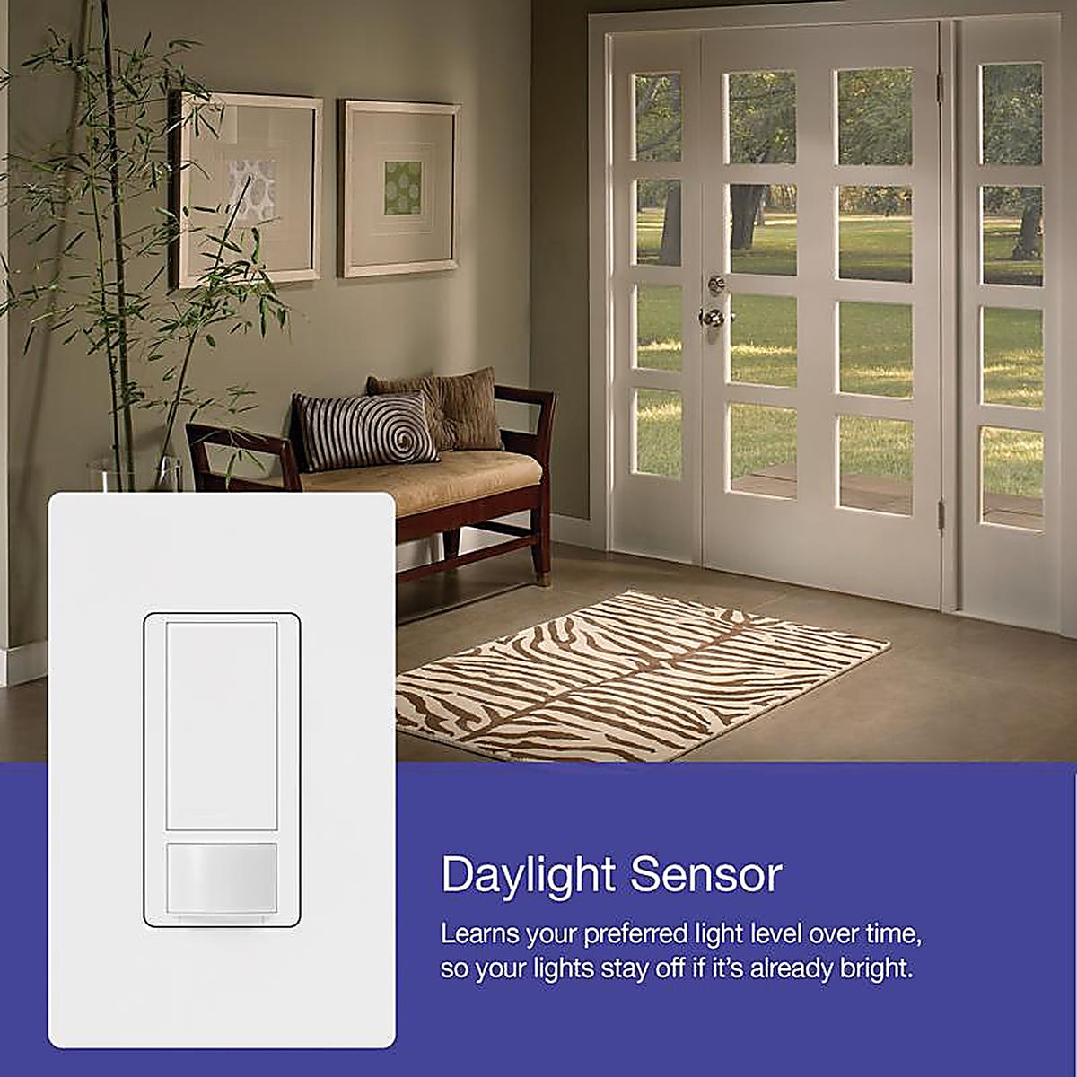 Lutron - MS-OPS2H-WH - Maestro Occupancy Single pole Motion Sensor Switch White - 1/Pack