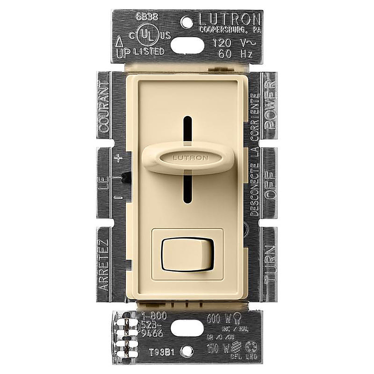 Lutron - SCL-153PH-IV - Skylark Ivory 150 watt 3-Way Dimmer Switch - 1/Pack