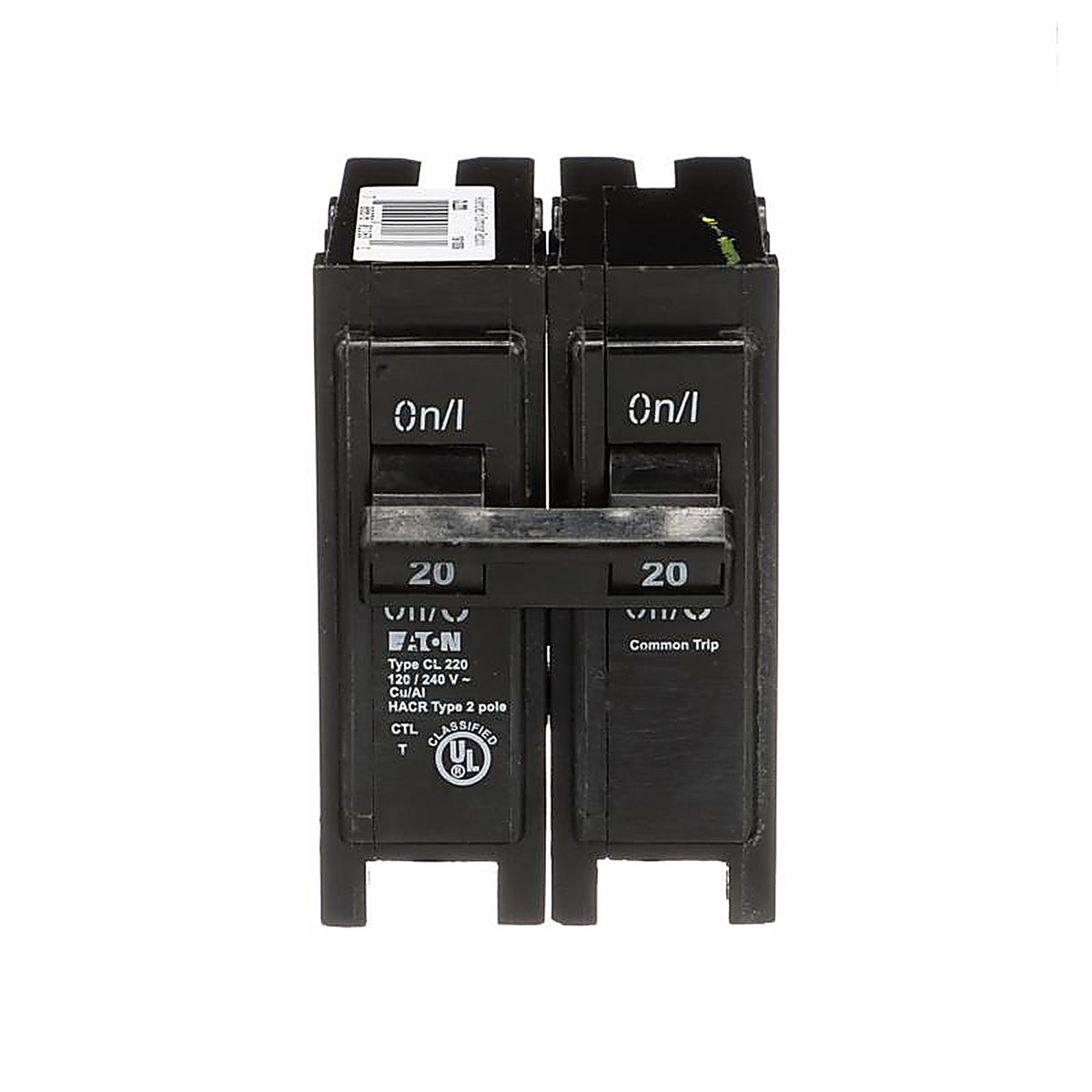 Eaton - CL220CS - 20 amps Plug In 2-Pole Circuit Breaker