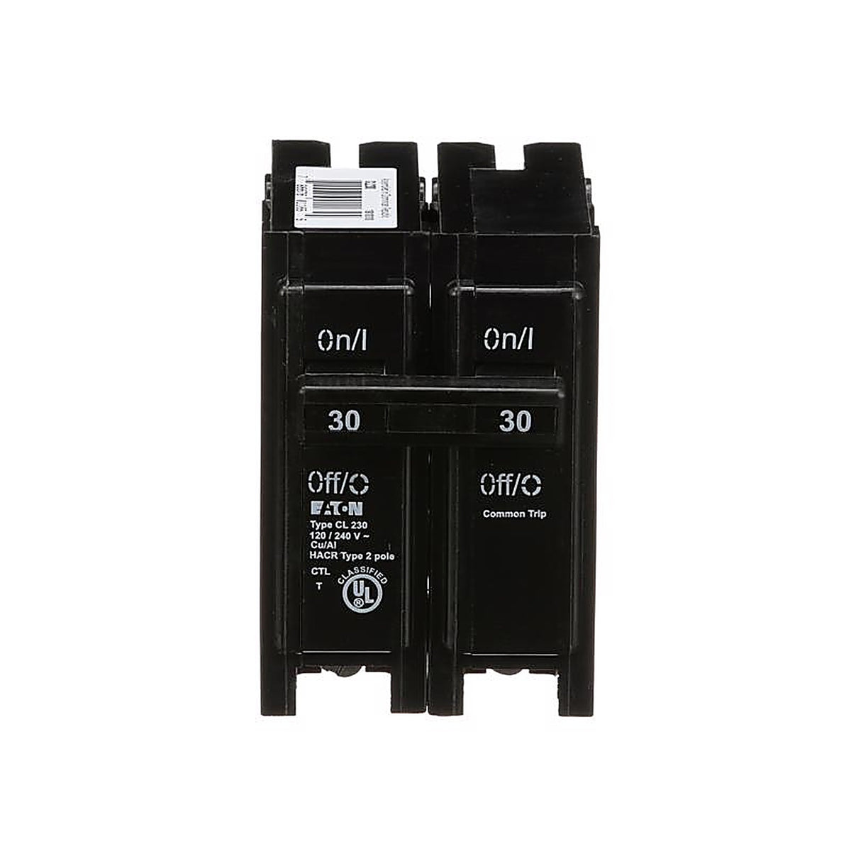 Eaton - CL230CS - 30 amps Plug In 2-Pole Circuit Breaker