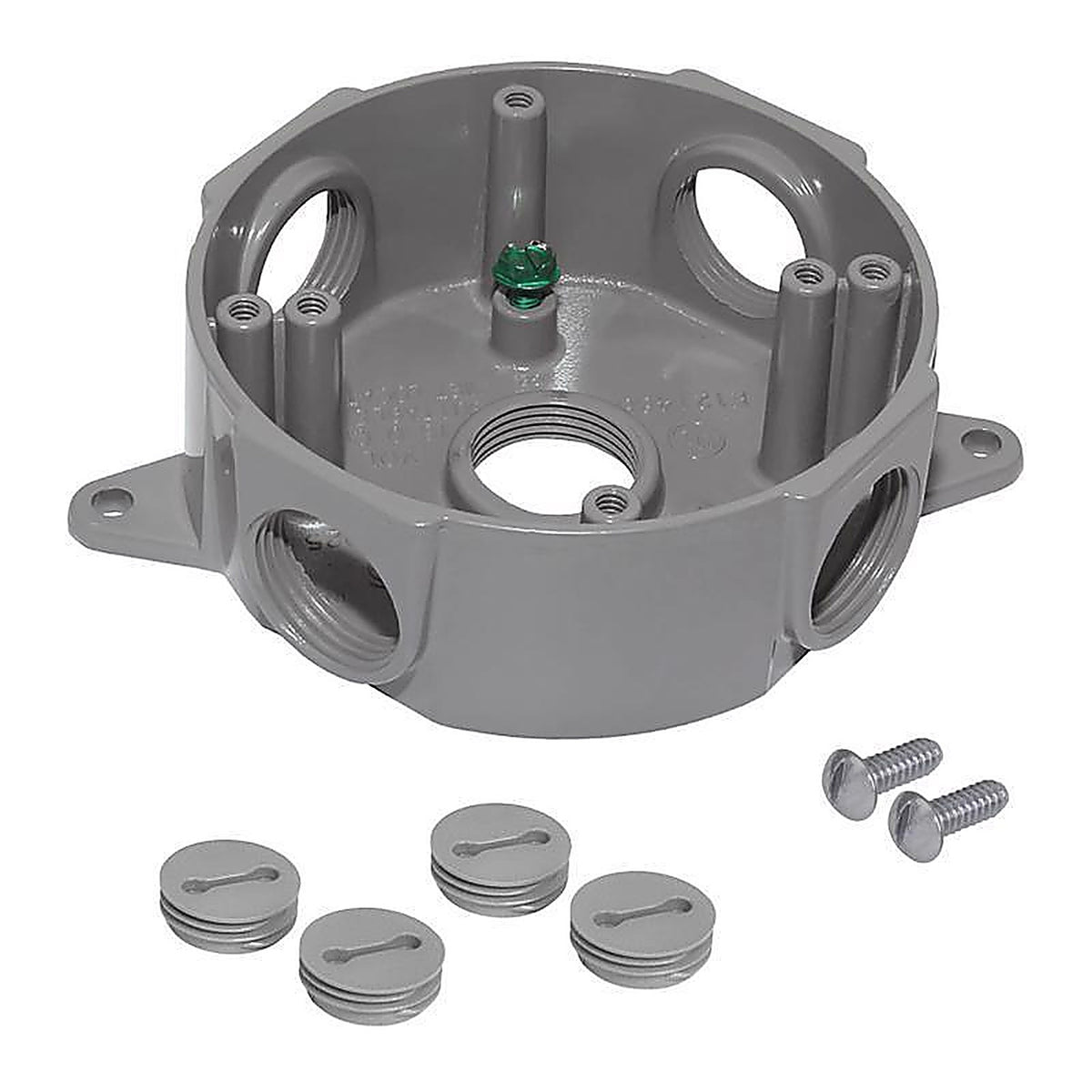 Sigma Electric - 143854 - 5-1/2 in. Round Metallic Weatherproof Box Gray